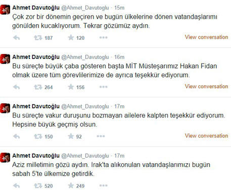 ahmet davutoğlu twitter