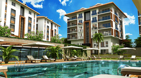 yüzme havuzu olan konut projesi