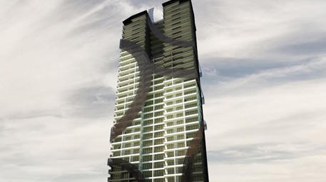 ede tower projesinin yüksek bloğı