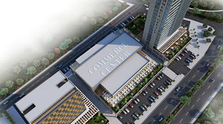 ivedik commerce center ofis projesinin havadan görünümü