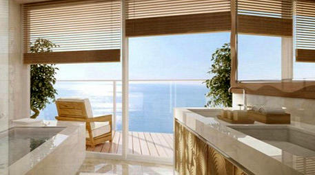dünyanın en pahalı dairesinin deniz manzaralı odası