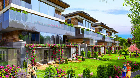 Çamlıca Pırlanta villaları dıştan görünümü