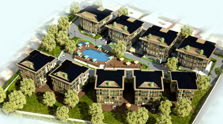 avcılarda inşa edilen royal bay projesinin genel görünümü