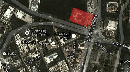 surp agop hastanesinin uydu görüntüsü