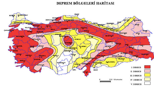 türkiyenin deprem haritası