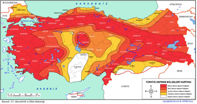 türkiye deprem haritası 2020