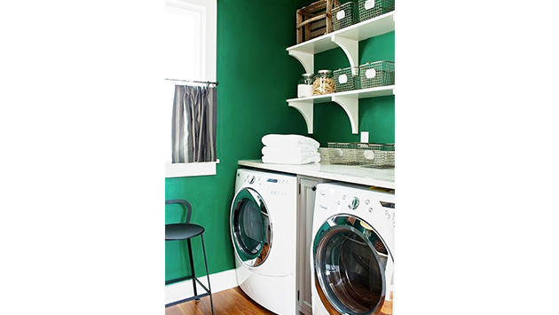 çamaşır odası çimen yeşili