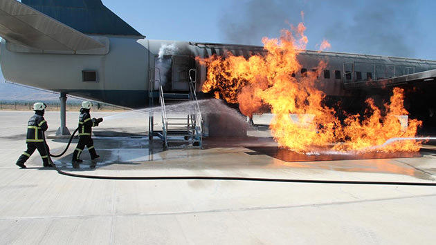 DHMİ Uçak Yangın Simülatörü Eğitim Tesisi