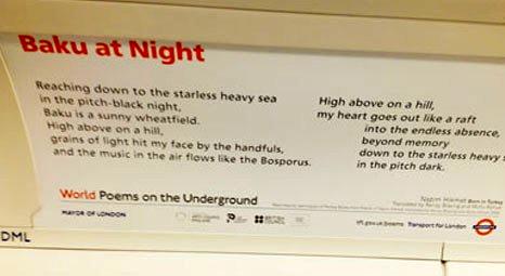 Nazım Hikmet’in şiirleri Londra Metrosu’nda!