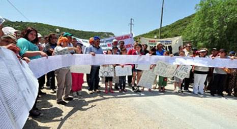 Urla Yağcılar Köyü sakinleri taşocakları hakkındaki kararı protesto ettiler!