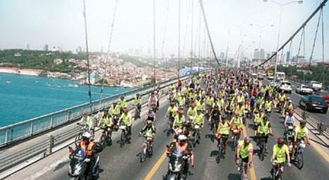 Dünya Çevre Günü için Boğaz’ı bisikletle geçtiler!