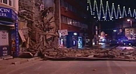 Beşiktaş Muallim Naci Caddesi’nde 4 katlı bina çöktü!