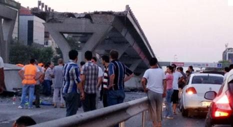 Avcılar’daki metrobüs köprüsü çöktü!
