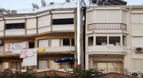 Muğla Fethiye’de 3 katlı iki bina birbirini ayakta tutuyor!