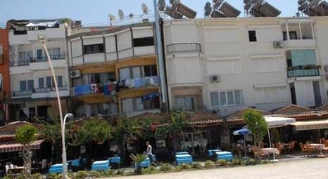 Muğla Fethiye’deki yan yatmış bina, kentsel dönüşümle yıkılacak!