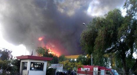 Çiğli İzmir Atatürk OSB'deki mürekkep fabrikası yangını kontrol altında!