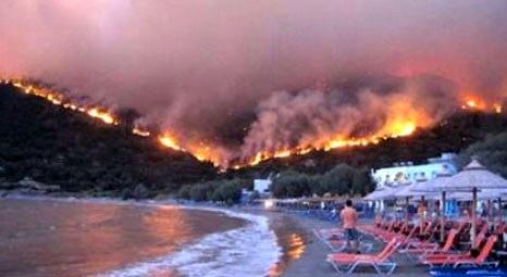 Sakız Adası’ndaki yangın hala söndürülemedi!