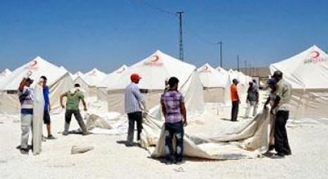 Gaziantep Karkamış’ta Suriyeliler için çadır kent çalışmaları tamamlandı!
