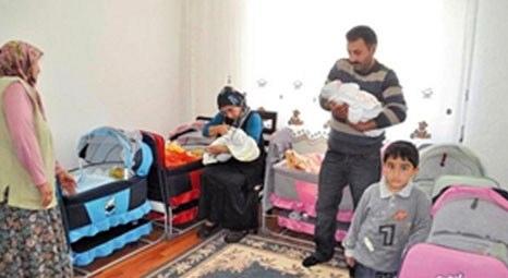 Ankara'da dünyaya gelen beşiz bebeklere kaymakamlık tarafından kaloriferli daire sağlandı!