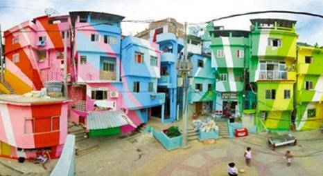 Hollandalı iki sanatçı gecekondu mahallelerini renklendiriyor!