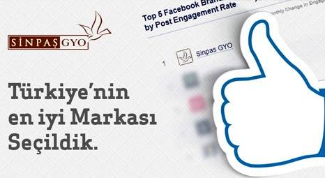 Sinpaş GYO Facebook’ta sayfasıyla Türkiye’deki tüm markalar içerisinde ilk sırada!
