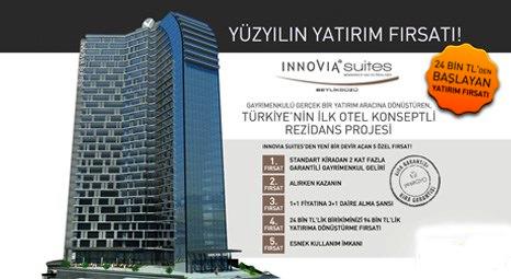 Innovia Suites’te 24 bin liraya! Otel konseptli rezidans projesi!
