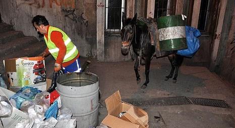 Zonguldak'ta dar ve merdivenli sokaklardan çöpleri temizlik katırları alıyor!