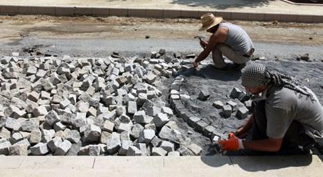 Güler Erdoğru, Milas'ta arazisindeki belediyenin parke taşlarını söktü!