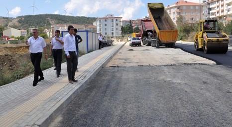 Çatalca Belediyesi sıcak asfalt çalışması ile kenti güzelleştirmeyi hedefliyor!