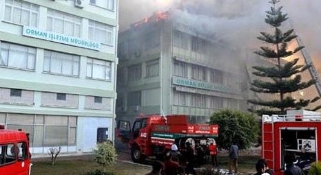 Antalya Orman Bölge Müdürlüğü lojmanlarında yangın çıktı!