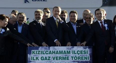 Recep Tayyip Erdoğan Kızılcahamam'da doğalgaz dağıtım törenine katıldı