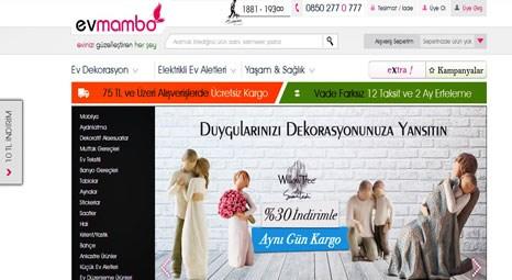 evmambo.com  dekorasyon ve dikey e-ticarete iddia getiriyor