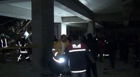 Konya'da stadyum inşaat iskelesinin çökmesi sonucunda 5 kişi yaralandı