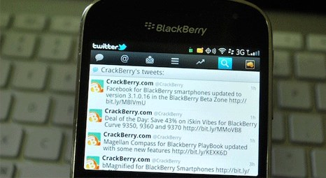 Blackberry'de Twitter problemi