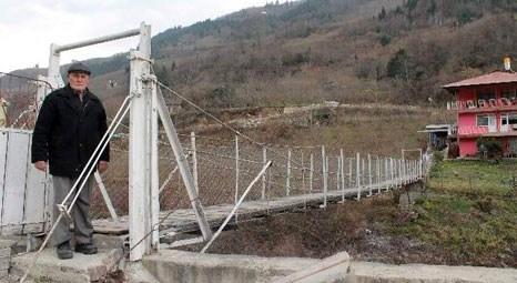 Trabzon Maçka’da kendi tasarımı ile köprü inşa etti