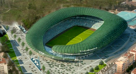 Bursa Timsah Arena Stadı inşaatında çalışmalar devam ediyor