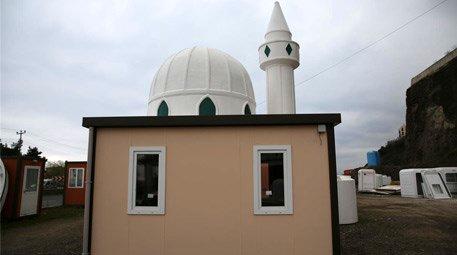 Trabzon’da seyyar cami yapıldı 