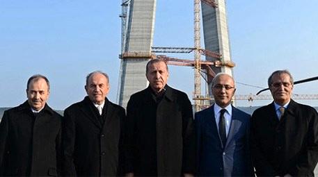 Recep Tayyip Erdoğan 3. Köprü inşaatını inceledi 