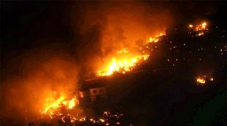 Şili'nin liman kentinde çıkan yangın yerleşim yerlerine sıçradı