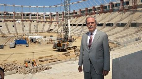 Bursa’nın yeni stadyumunda çatı halatları geriliyor