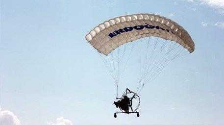 Recep Tayyip Erdoğan’a paraplane ile hava desteği!