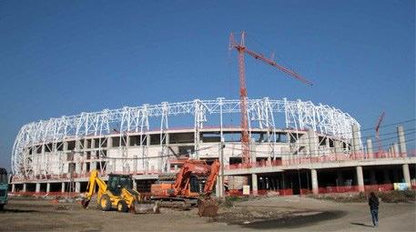Samsun'un yeni stadyumunun yüzde 65'i tamamlandı