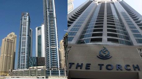 Dubai'deki Torch Tower'da yangın çıktı
