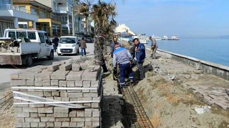 Mudanya'da sahil yolu onarılıyor!