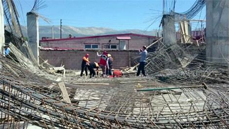 Kahramanmaraş'ta inşaatta göçük: 3 işçi enkaz altında!