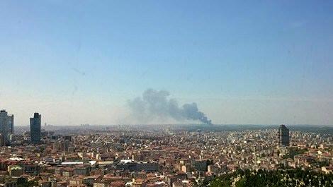 İstanbul'un köyü Cebeci'de yangın çıktı