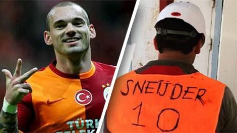 Sneijder'den inşaat işçisine jest!
