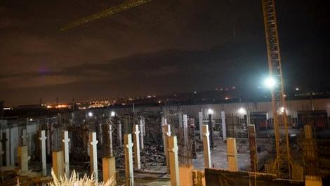 Ankara'da inşaat iskelesi çöktü!