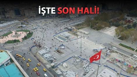 Taksim Meydanı'ndaki çalışmalar sona yaklaştı