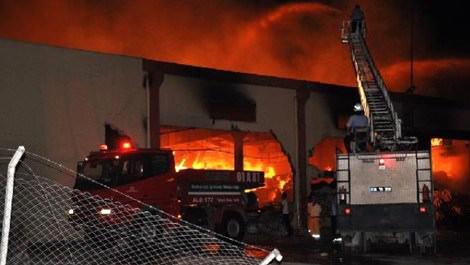 Osmaniye'de korkutan fabrika yangını!